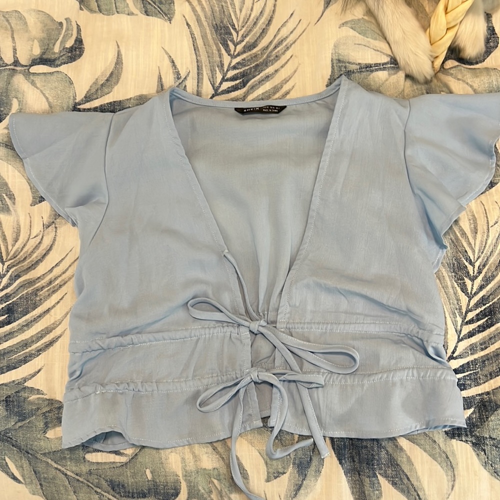 Cute front tie crop top
